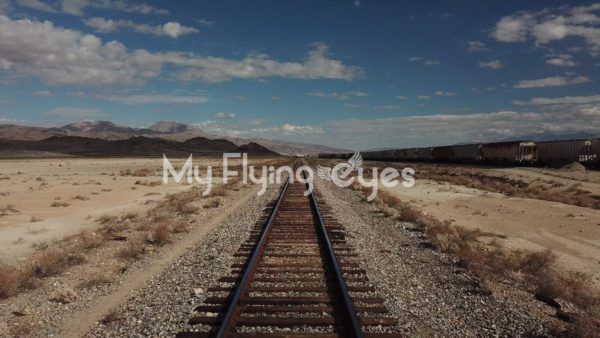 Desert railroad close